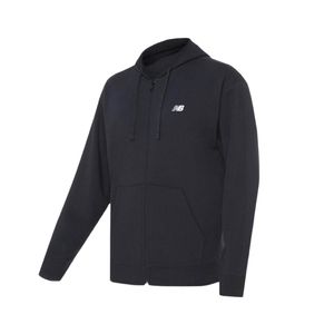 Campera Negro Essential Moleton Logo New Balance