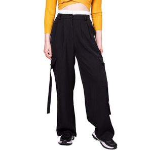 Pantalon Negro Cargo Combinado Tiare