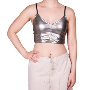 Top Plata En Cuerina Tiare