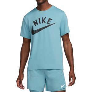 Remera celeste dri-fit miler swoosh nike