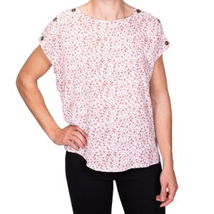 Blusa blanca estampada tiare