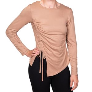 Remera Camel Fruncido En Un Costado Tiare