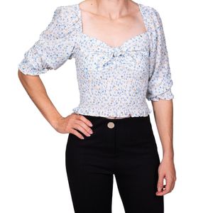 Blusa celeste estampada TIARE