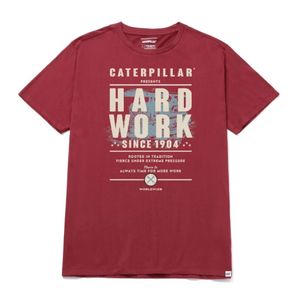 Remera bordo hard work photo CATERPILAR