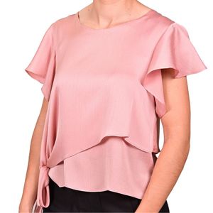 Blusa nude doble en plumeti JULIETTE