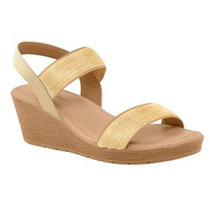 Sandalia usaflex dorado casual