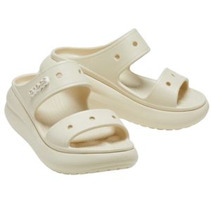Sandalia Beige Classic Crush Sandals Plataf Crocs