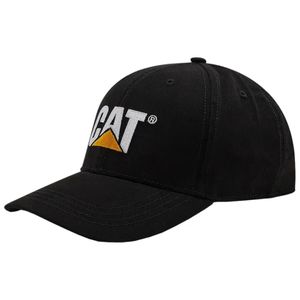 Kepi negro bordado caterpilar