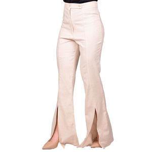 Pantalon marfil con tajo JULIETTE