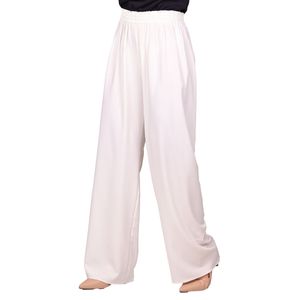 Pantalon marfil palazo con goma JULIETTE