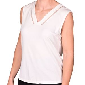 Blusa Sin Manga Blanca Femenino Plus Tiare