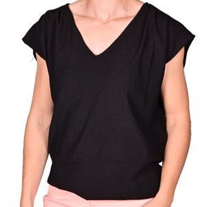 Blusa Sin Manga Negra Femenino Plus Tiare