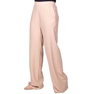 Pantalon beige palazo con goma atrás JULIETTE