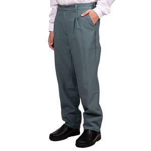 Pantalon sin goma gris petroleo niño