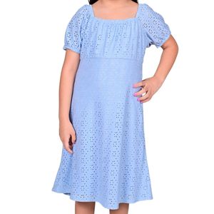 Vestido Broderie Celeste Niña Tiare