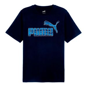 Remera Azul Marino/Celeste Graphics Logo Hombre