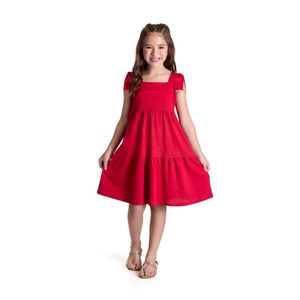 Vestido Tmx Rojo Niña