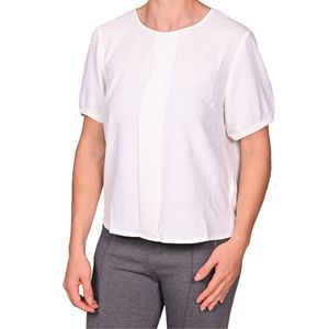 Blusa manga corta blanca dama tiare