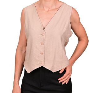 Chaleco Beige Corto Juliette