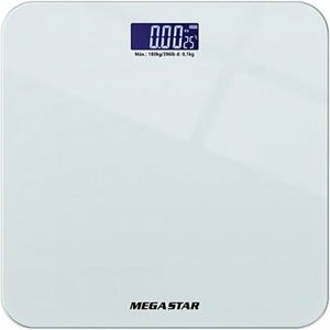 Balanza corporal cuadrada blanco 180kg mega star