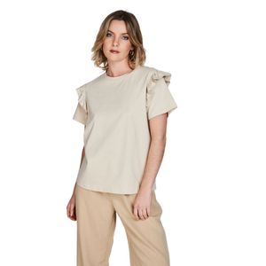 Remera m/c beige dama eclipse