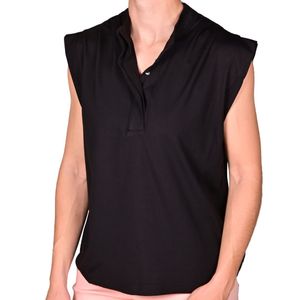 Blusa sin manga negra femenino plus tiare