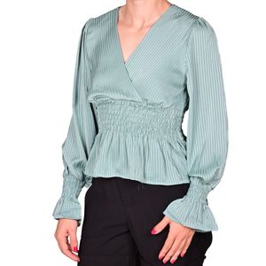 Blusa manga larga verde femenino tiare