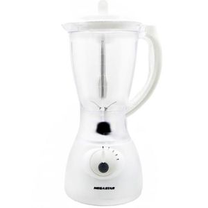 Licuadora Blanco Jarra Plast 1,5l 220v Mega Star