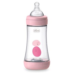 Biberon perfect 5 rosa 2m+ 240 ml sil chicco