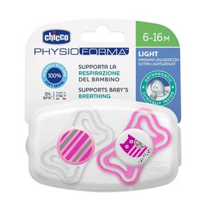 Chupete physio light rosa 6-16m chicco