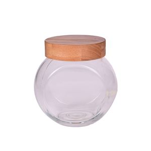Galletero Vidrio 1.25l Tapa Madera Generico