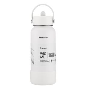 Botella Termica 950ml Bota + Pico Blanco Terrano