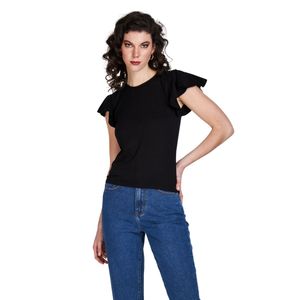 Remera M/C Negro Dama Eclipse