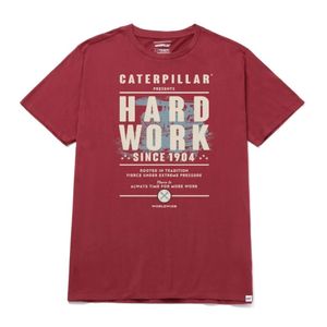 Remera Bordo Hard Work Photo Caterpilar