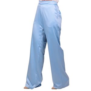 Pantalon Celeste Palazo Con Goma Atrás Juliette