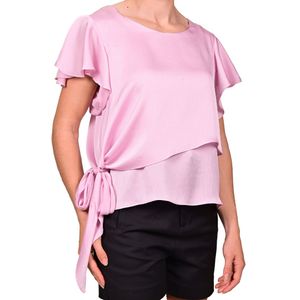 Blusa rosa doble en plumeti juliette