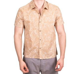 Camisa m/c khaki estamp. connection