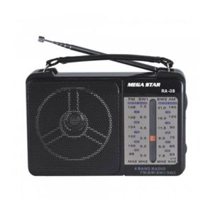 Radio Am/Fm/Antena/Bateria/4bandas Mega Star
