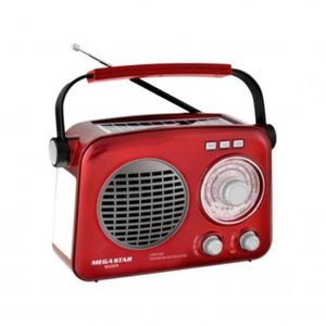 Radio solar am/fm rojo usb/tf lint bat mega star