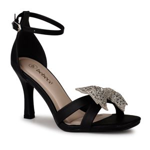 Sandalia Negro Coleccion Negro Con Plata Bebece