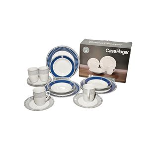 Set Vajilla Casa Hogar Porcelana 16 Pz. Con Diseño