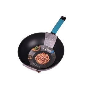 Wok D28x8cm Aluminio Antiadherente Induccion Negro