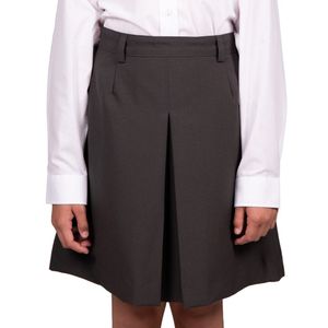 Pollera gris oscuro 1tabla c/ pasa cinto niña