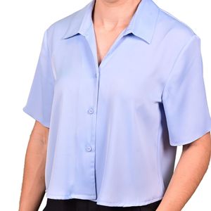 Camisa celeste satinada juliette