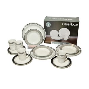 Set Vajilla Casa Hogar Porcelana 16pz Con Diseño