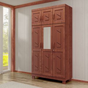 Ropero 6 Puertas Con Espejo Cobre 1260t