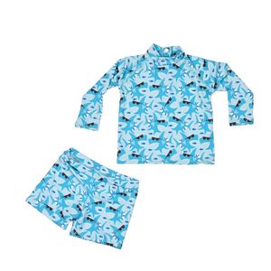 Conjunto m/l tiburon combinado stitches kids