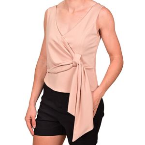 Corset Beige Cruzado Con Moño Juliette