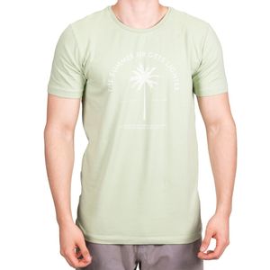 Remera Verde Pastel Estamp. Palmera Connection