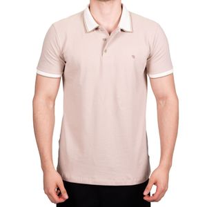 Polo Beige Gola Combinado Plus New Green